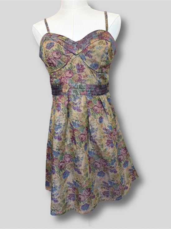 Free People Dresses & Skirts - Free People Foiled Tapestry Dress ASO Elena Gilbert Vampire Diaries Corset Mini